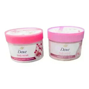 Dove Pomegranate Seed&Shea Butter Exfoliating Body Scrub+HIMALAYAN SALT&ROSE OIL